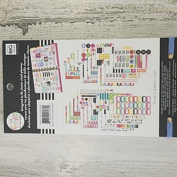 The Happy Planner planner basics 1829 pieces 30 sheets fits classic size planner - Picture 5 of 7